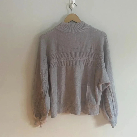 Elie Tahari Gray Mock Neck Sweater - Picture 10 of 15